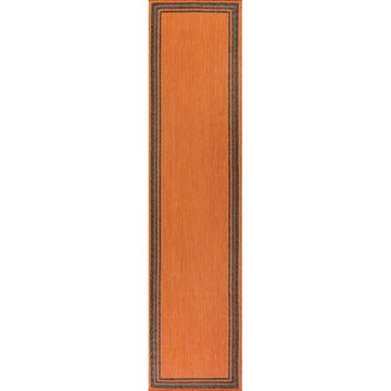 James Modern Border Stripe Indoor/outdoor Area Rug
